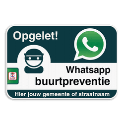 WABP WhatsAppbord met jouw straatnaam