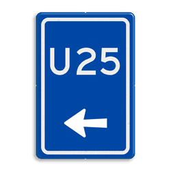Verkeersbord RVV BW501l - U-bord