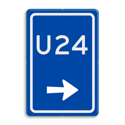 Verkeersbord RVV BW501r - U-bord