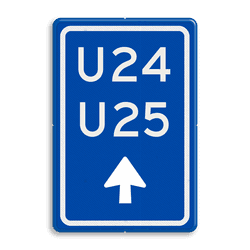 Verkeersbord RVV BW501b - U-bord