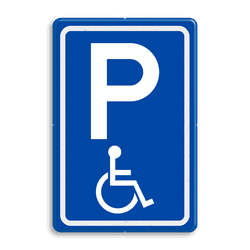 Verkeersbord RVV E06 mindervalide parkeerplaats - reflecterend