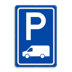 Verkeersbord RVV E08p - parkeerplaats transporter busje