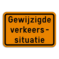 Verkeersbord SB250 F39 - Gewijzigde verkeerssituatie
