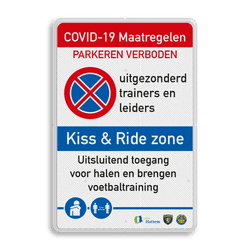 Veiligheidsbord - Kiss & Ride voetbaltraining