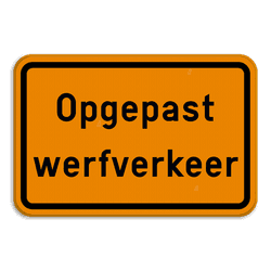 Verkeersbord SB250 F39 - Opgepast werfverkeer