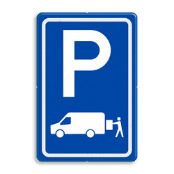 Verkeersbord RVV E07b - Parkeergelegenheid Laden en lossen