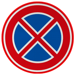 Verkeersbord RVV E02 - Verbod stil te staan