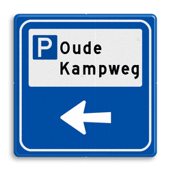 Verkeersbord - Parkeerplaatsverwijzing