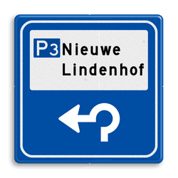 Verkeersbord - Parkeerplaatsverwijzing met nummer