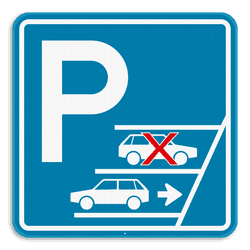 Parkeerbord Achteruit inparkeren verplicht 1:1