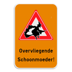 Informatiebord - Overvliegende schoonmoeder