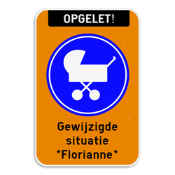 Verkeersbord - Geboorte