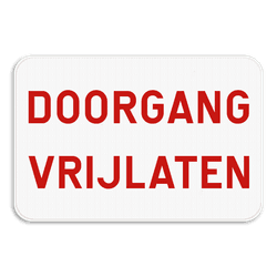 Tekstbord landscape - wit/rode tekst