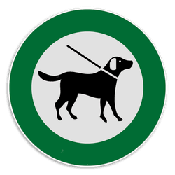 Panneau chiens autoris&eacute;s en laisse