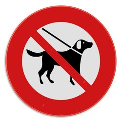 Panneau “Chiens interdits” – signalisation claire et résistante