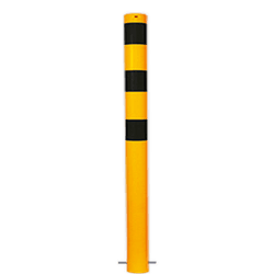 Poteau de protection Ø76mm à sceller - 900mm hors sol - Jaune/noir