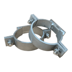 Kit de 2 supports de fixation pour poteau rond - plusieurs dimensions