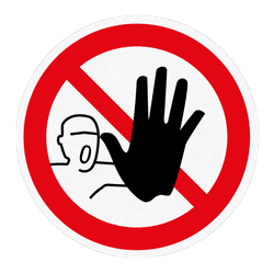 Vloersticker - Verboden toegang