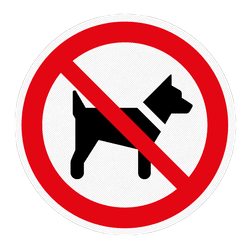 Autocollant de sol personnalisable &ndash; Interdit aux chiens