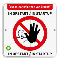 Scharnierbord vierkant reflecterend met je eigen opdruk