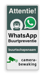 WhatsApp Attentie Buurtpreventie Informatiebord 03 - L209wa-g
