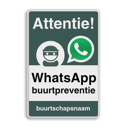 WhatsApp Attentie Buurtpreventie Informatiebord 02 - L209wa-g