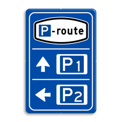Parkeerroutebord 2 richtingen met pijlen