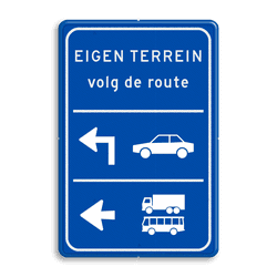 Parkeerroutebord 2 richtingen met pijlen