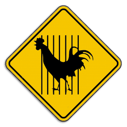 Verkeersbord Australië - Haan