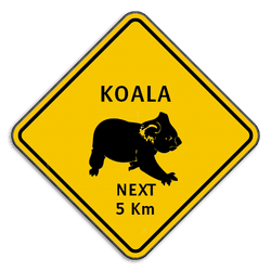 Verkeersbord Australië - Koala