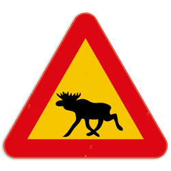 Verkeersbord Zweden - Eland