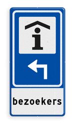 Verkeersbord RVV BW101S104 - Informatiekantoor met aanpasbare pijlrichting