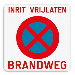 Parkeerverbod - Brandweg + E3