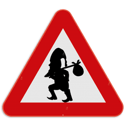Verkeersbord SB250 - Kabouter