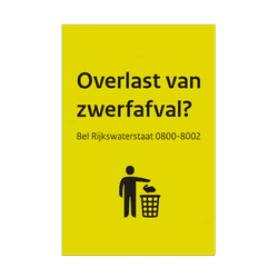 Informatiebord 2:3 (flexibel 1mm) - Last van zwerfafval? Bel Rijkswaterstaat