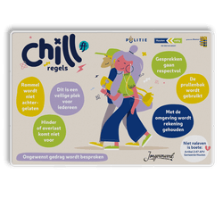 Campagnebord reflecterend - Chill regels - Omgeving