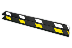 Butée de parking en caoutchouc - 1800x150x100mm - réfléchissant jaune ou blanc