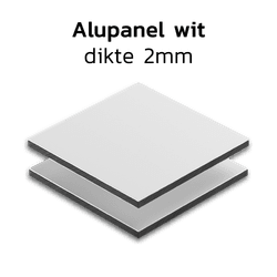 Bord Alupanel 185x140x2mm - wit / zonder opdruk