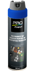 Spray de marquage fluorescent bleu 360&deg; &ndash; 500ml