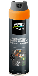 Spray de marquage fluorescent orange 360&deg; &ndash; 500ml