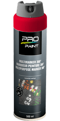 Spray de marquage fluorescent rouge 360&deg; &ndash; 500ml