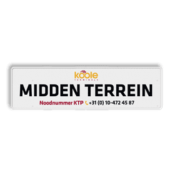 Informatiebord rechthoek reflecterend + EIGEN TEKST