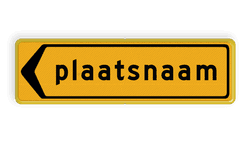 Omleidingsbord - T104l - Plaatsnaam - Werk in uitvoering