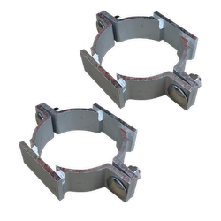 Kit de 2 supports recto-verso pour poteau rond - plusieurs dimensions