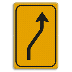 Omleidingsbord WIU T04-1r geel/zwart