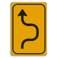Omleidingsbord WIU T05-1r geel/zwart