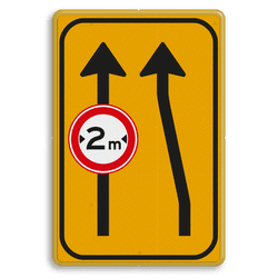 Omleidingsbord WIU T01-2lC18-2 geel/zwart