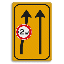 Omleidingsbord WIU T01-2rC18-2 geel/zwart