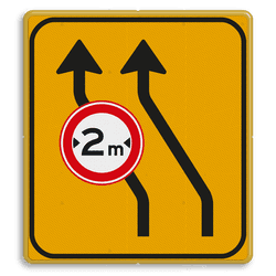 Omleidingsbord WIU T04-2lC18-2 geel/zwart