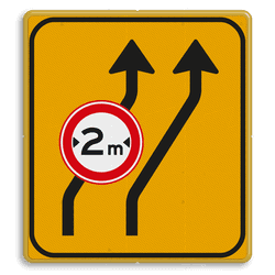 Omleidingsbord WIU T04-2rC18-2 geel/zwart